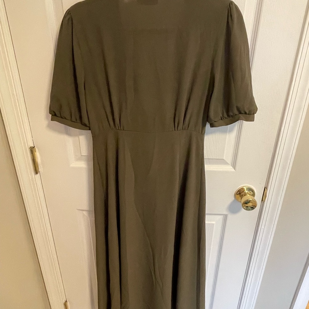 Asos Design Tie Front Button Through Midi Dress I… - image 4